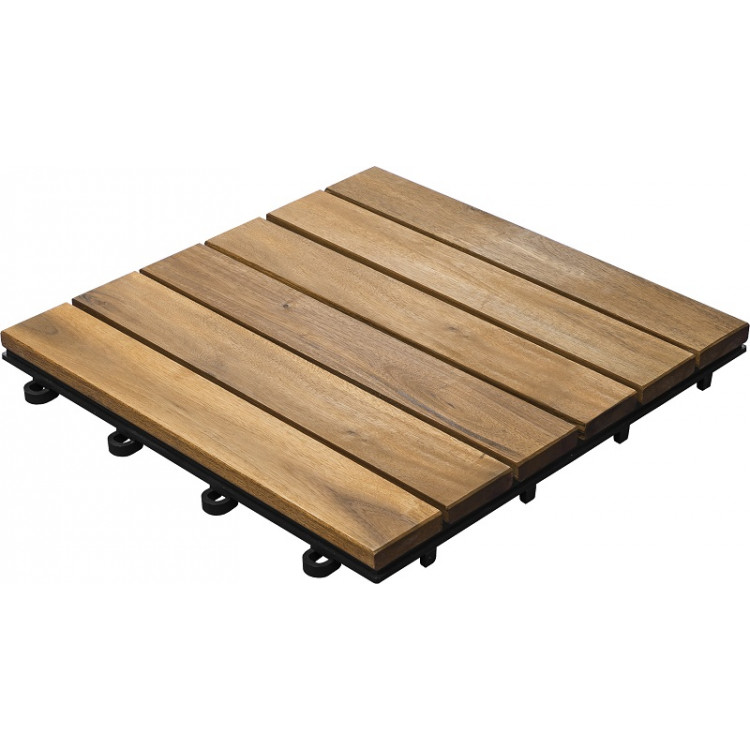 Echtholz Balkon Klickfliesen │Terrassen Klickfliesen, leicht und ganz